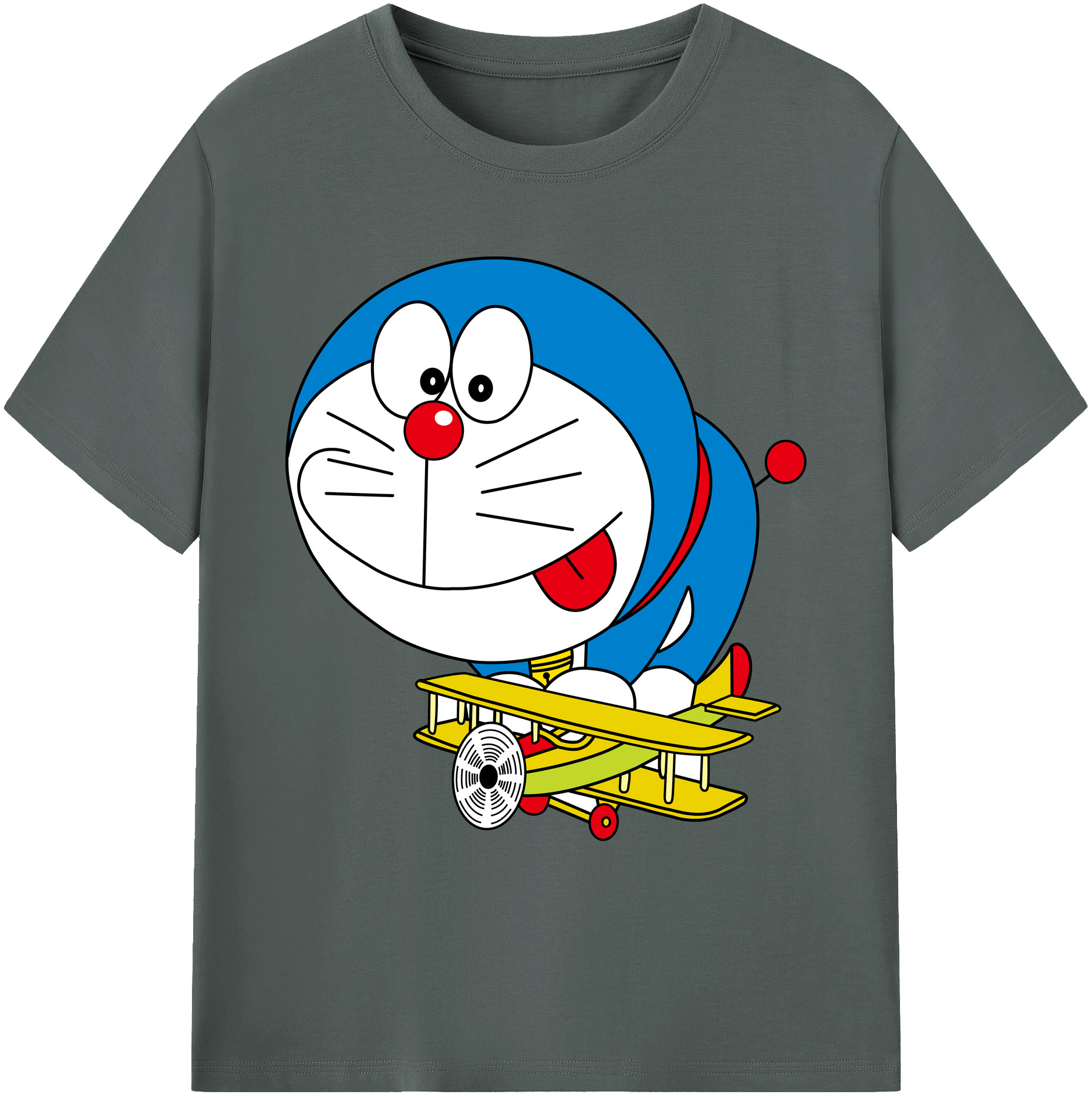 （画像用） ドラえもん Doraemon 綿100％ メンズ半袖Tシャツ｜肌触りやわらか＆通気性